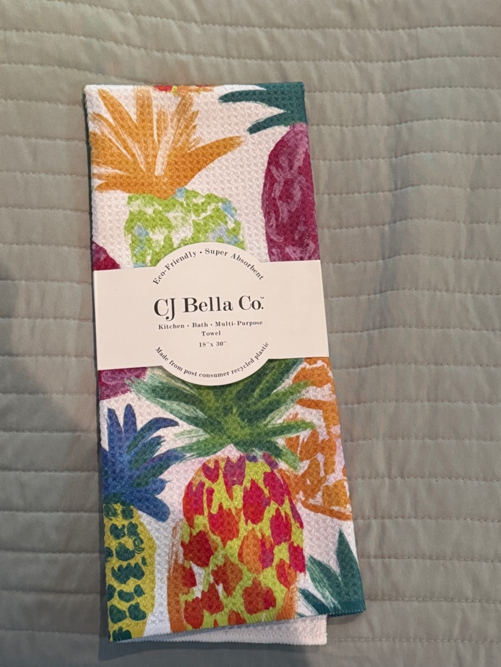 Pineapple Print Kitchen Towel - Multicolor